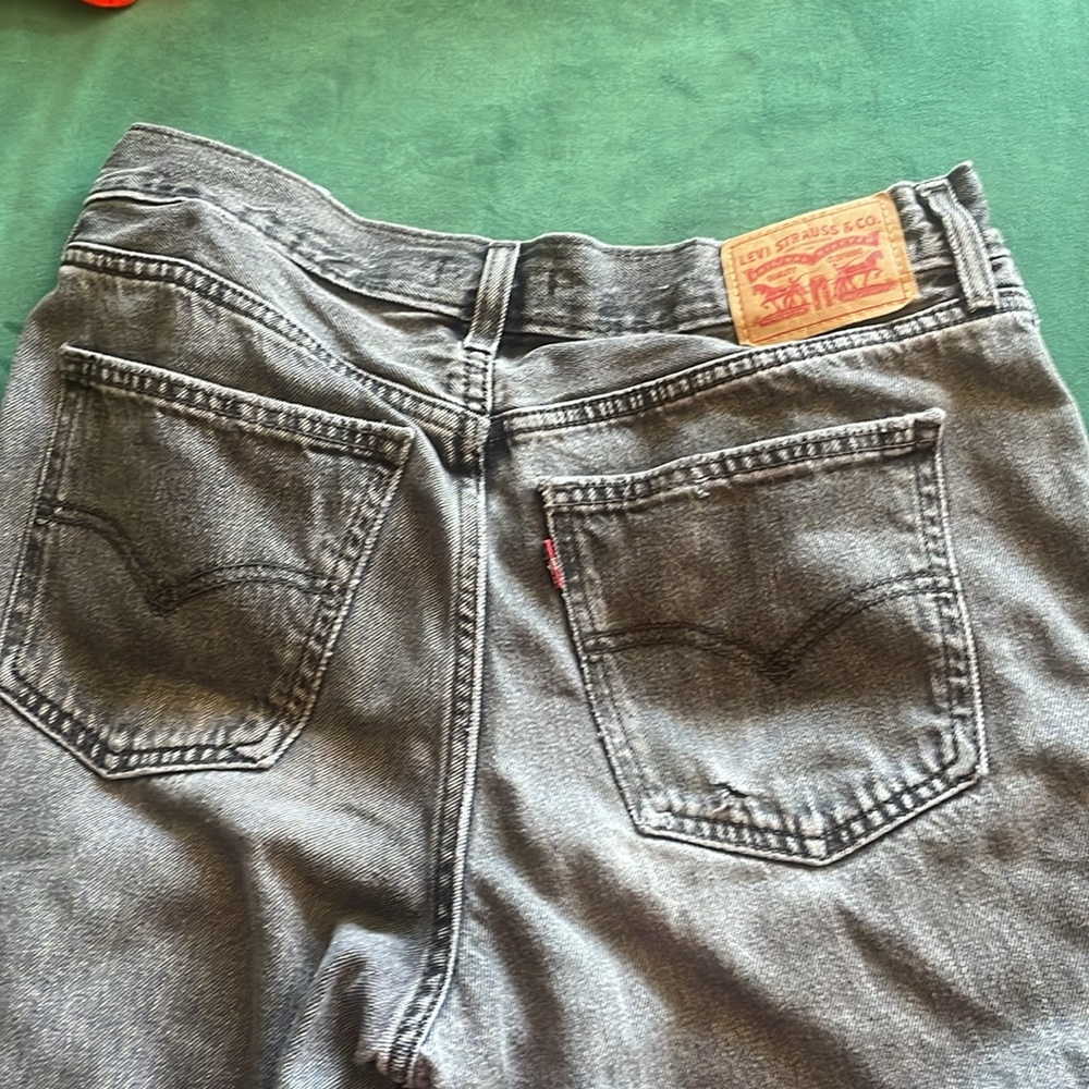 Levi’s black jeans. Low pro straight